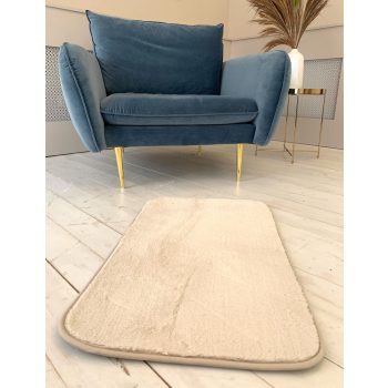 Palermo Shaggy béžový kúpeľňový koberec 50x80cm