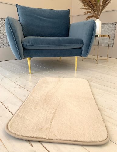 Palermo Shaggy béžový kúpeľňový koberec 50x80cm