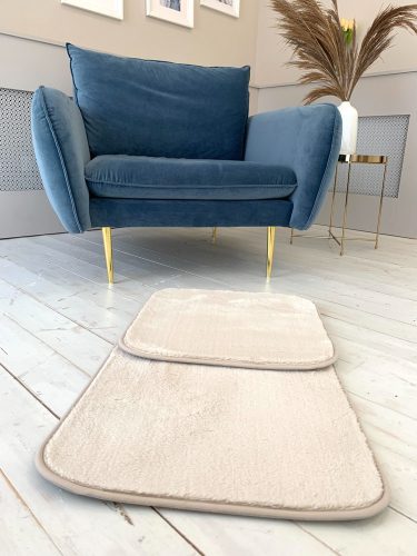 Palermo Shaggy kúpeľňový béžový set kobercov 50x80 a 50x40