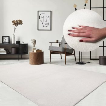 Palermo Shaggy 252 biely koberec 120x170cm