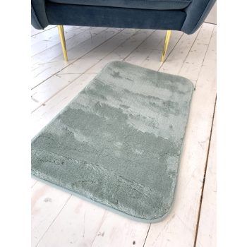 Palermo Shaggy zelený kúpeľňový koberec 50x80cm