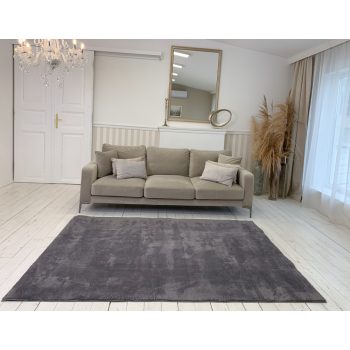 Dubai extra mäkký tmavosivý shaggy koberec 120x170 cm