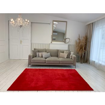 Dubai extra mäkký červený shaggy koberec 120x170cm