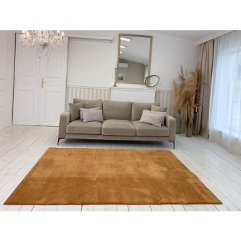 Dubai extra mäkký oranžový shaggy koberec 120x170 cm