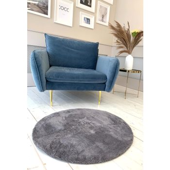 Palermo Shaggy okrúhly 252 sivý koberec 67x67