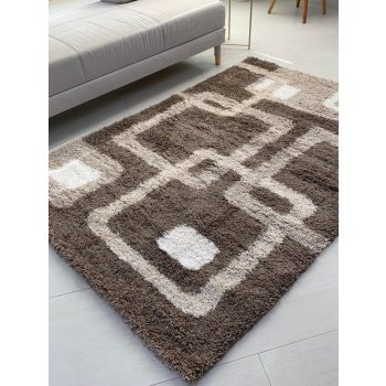 Chicago Shaggy 297 tmavobéžový koberec 120x170 cm