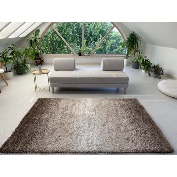 Chicago Shaggy 300  tmavobéžový koberec 150x230 cm