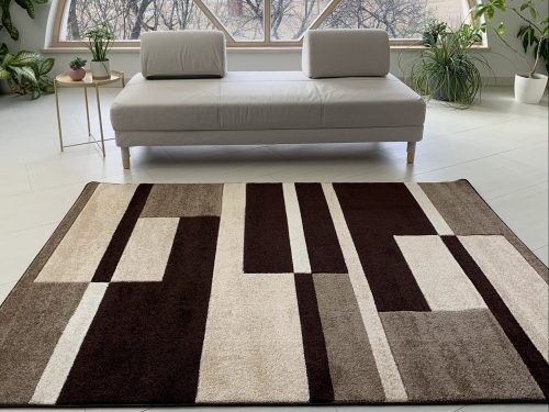 Wave 4738 moderný hnedý koberec 60x110 cm