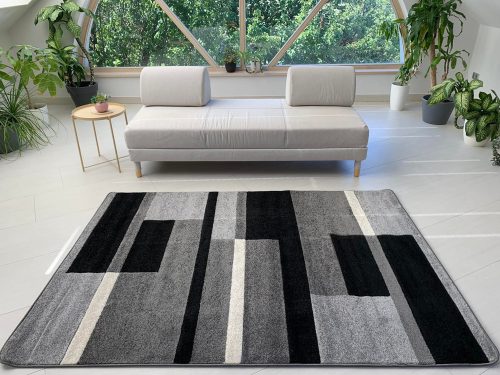 Wave 4738 moderný sivý koberec 120x170 cm