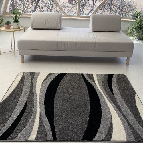 Wave 4784 moderný sivý koberec 120x170 cm