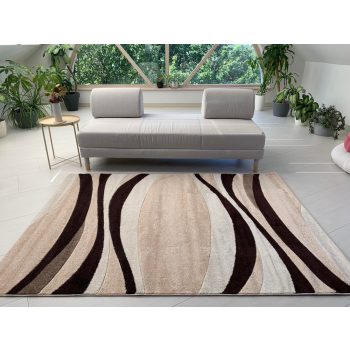 Wave 4784 moderný béžový koberec 200x290 cm