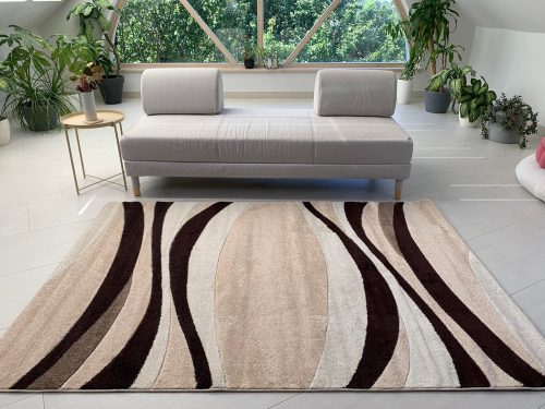 Wave 4784 moderný béžový koberec 200x290 cm