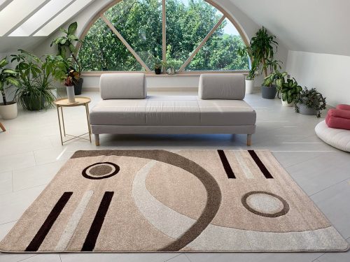 Wave 4801 moderný béžový koberec 200x290 cm