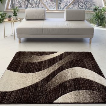 Wave 4802 moderný hnedý koberec 120x170cm