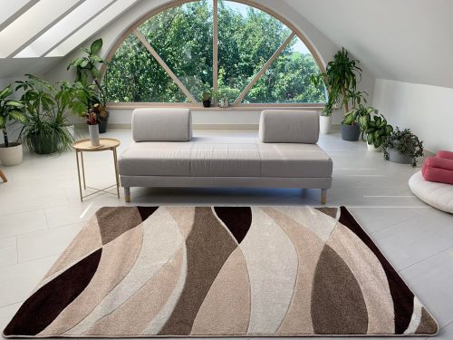 Wave 4803 moderný béžový koberec 60x110 cm