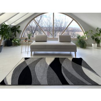 Wave 4803 moderný sivý koberec 120x170 cm