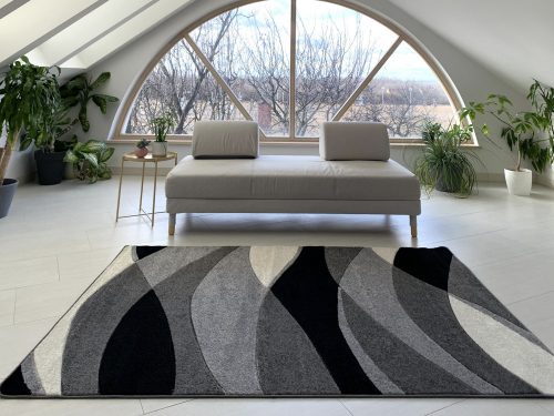 Wave 4803 moderný sivý koberec 200x290 cm