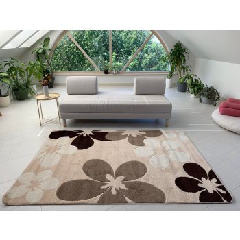 Wave 4808 moderný béžový koberec 40x70 cm