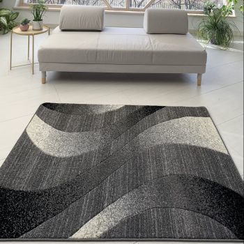 Wave 6872 moderný sivý koberec 120x170cm    