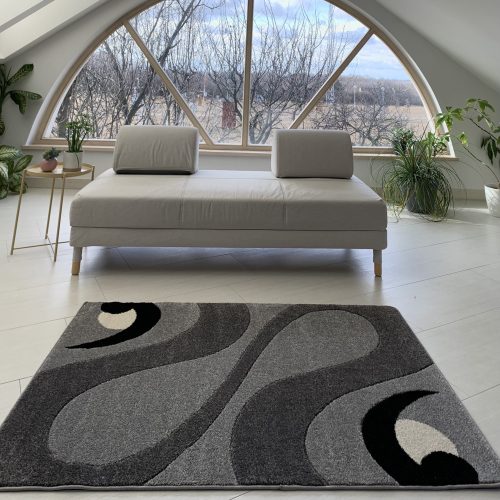 Wave 6874 moderný sivý koberec 200x290 cm