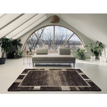 Wave 6889 moderný hnedý set 60 cm-ých kobercov