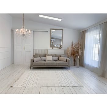 Bella béžový 9102 Handrový (tkaný) koberec 120x170cm