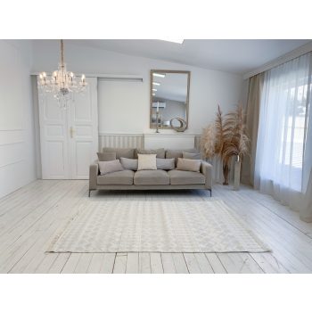 Bella béžový 9103 Handrový (tkaný) koberec 120x170cm