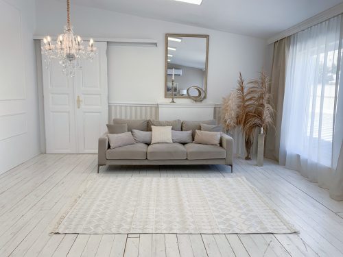 Bella béžový 9103 Handrový (tkaný) koberec 80x150cm