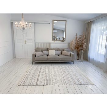 Bella béžový 9116 Handrový (tkaný) koberec 160x220cm