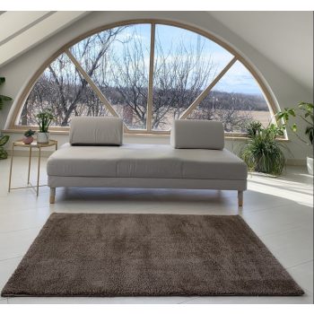 Silky 1921 tmavohnedý shaggy koberec 120x170