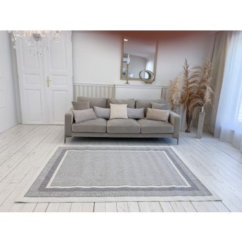 Berlin sivý Y0331 Handrový (tkaný) koberec 160x220 cm