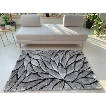 Kiara 3d Shaggy 5cm 509 sivý-biely koberec 120x170