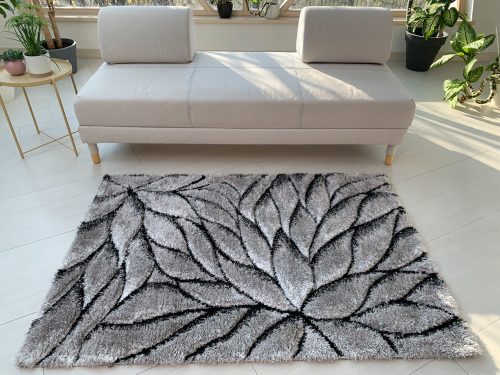 Kiara 3d Shaggy 5cm 509 sivý-biely koberec 160x220 