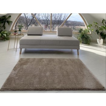 Silky 1920 hnedý shaggy koberec 120x170