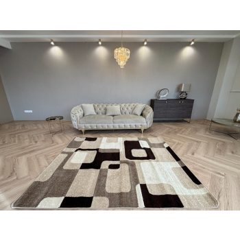   Manhattan béžový vzorovaný koberec 0196 - set 60 cm-ých kobercov