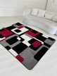 Manhattan čierny-červený vzorovaný koberec 0196  120x170