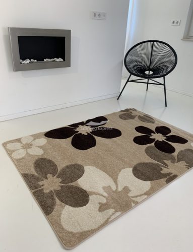 Manhattan béžový vzorovaný koberec 0307 - set 60 cm-ých kobercov