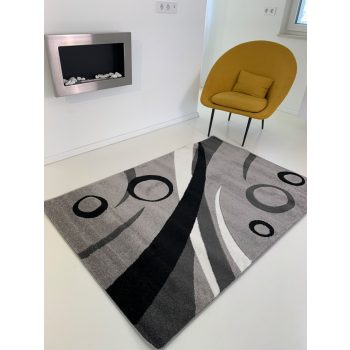 Manhattan sivý-čierny vzorovaný koberec 9842  120x170