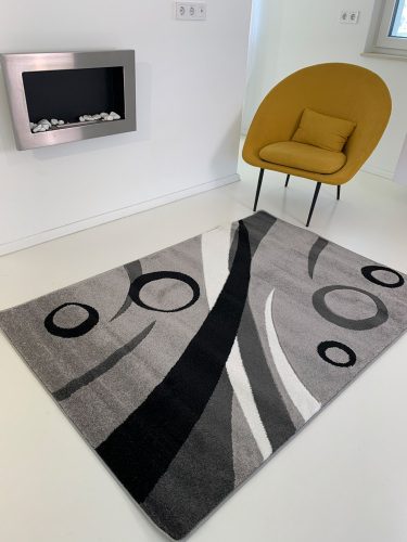 Manhattan sivý-čierny vzorovaný koberec 9842  120x170