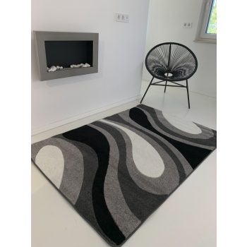 Manhattan sivý vzorovaný koberec  120x170