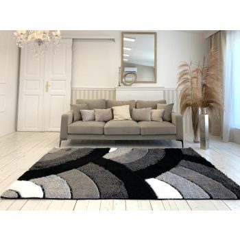 Fluffy 1143 sivý 3D shaggy koberec 40x70