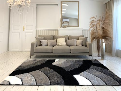 Fluffy 1143 sivý 3D shaggy koberec 40x70