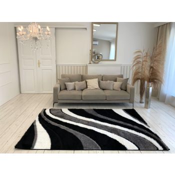 Fluffy 3070 sivý 3D shaggy koberec 40x70