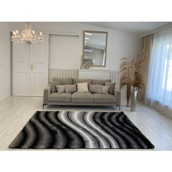 Fluffy 3074 sivý 3D shaggy koberec 40x70