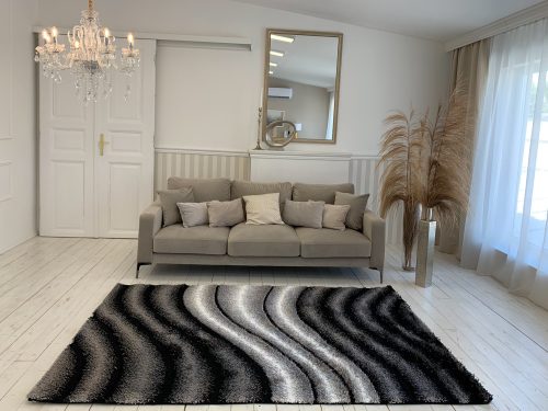 Fluffy 3074 sivý 3D shaggy koberec 40x70