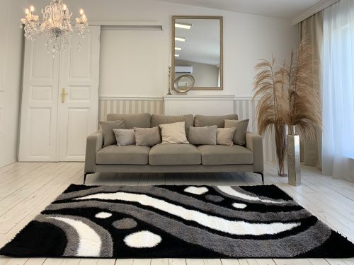 Fluffy 5094 sivý 3D shaggy koberec 40x70