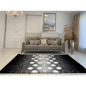 Fluffy 5407 sivý 3D shaggy koberec 40x70