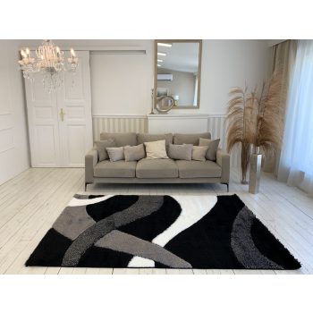 Fluffy 7376 sivý 3D shaggy koberec 40x70