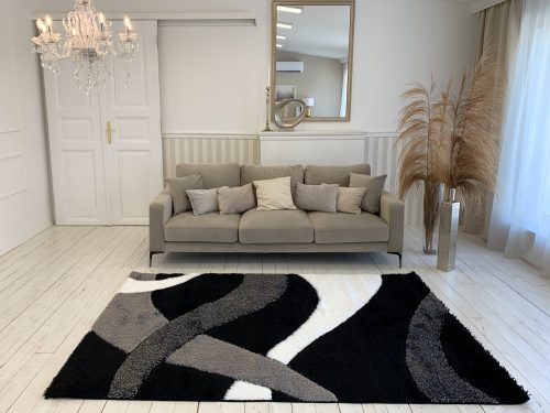 Fluffy 7376 sivý 3D shaggy koberec 40x70