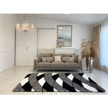 Fluffy 7378 sivý 3D shaggy koberec 40x70